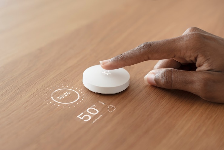 Gratis Foto slimme luidspreker voor huisbediening innovatieve technologie