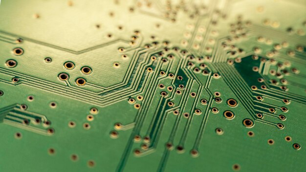 Sluit omhoog groene technologische achtergrond