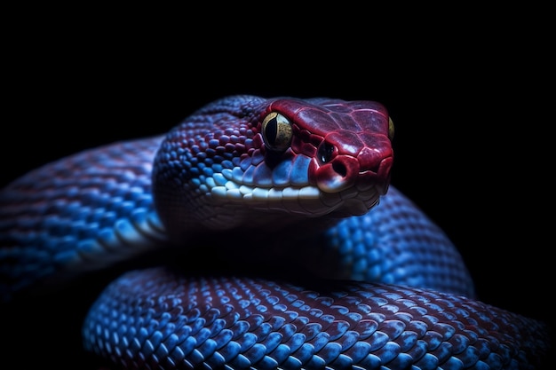 Gratis foto sluit omhoog op slang in natuurlijke habitat