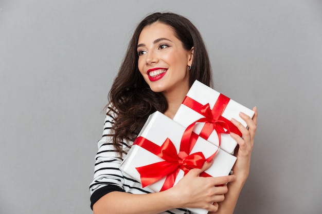 Sluit omhoog portret van een mooie vrouw