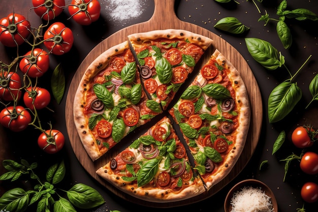 Smakelijk zelfgemaakt traditioneel pizza italiaans recept