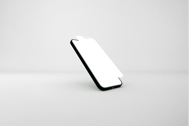 Smartphone op een witte achtergrond