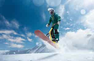 Gratis foto sneeuwscooter sneeuwfiets extreme wintersport