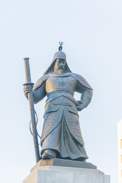 Soldaat standbeeld in Seoel stad Korea