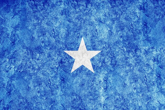 Somalië metalen vlag, getextureerde vlag, grunge vlag