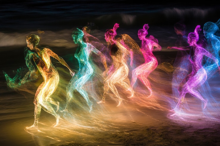 Gratis Foto spectrum en flitsen van gekleurd licht