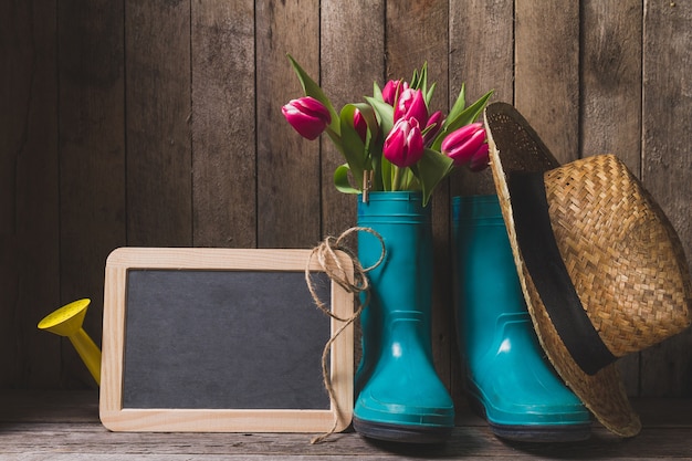 Gratis foto spring items met leisteen