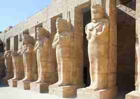 Gratis foto standbeelden in karnak tempel, luxor, egypte