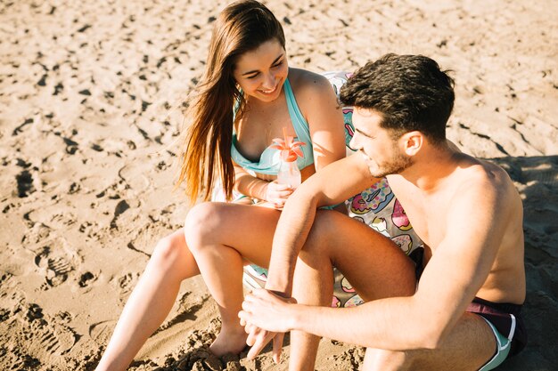 Stel op het strand