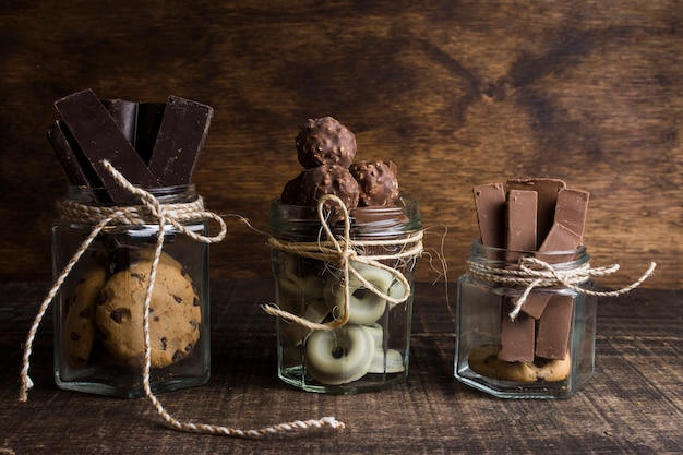 Gratis foto stilleven met chocoladeconcept