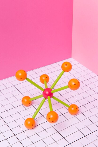 Stilleven met scheikundig element arrangement