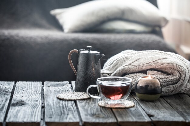 stilleven thee in de woonkamer