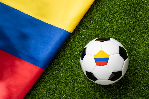 Gratis foto stilleven van het nationale voetbalteam van colombia
