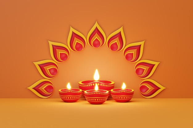 Stilleven voor diwali-arrangement