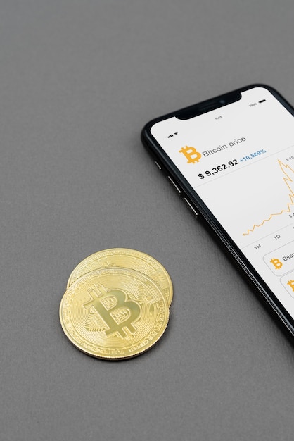 Stillevenassortiment met cryptocurrency