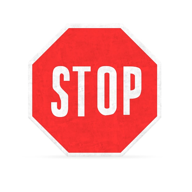 Stop met zeshoek sign
