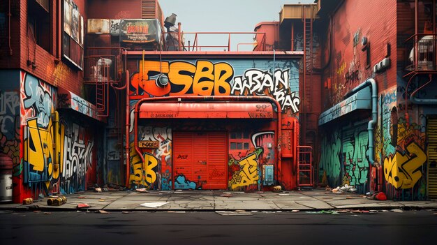 Straten in New York vol graffiti