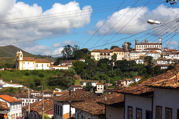 Straten van de beroemde historische stad ouro preto minas gerais brazil