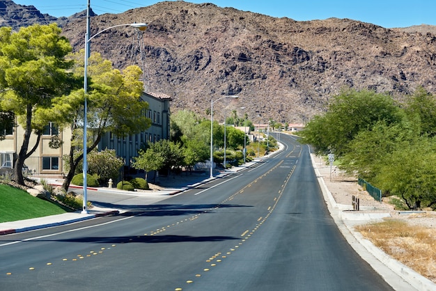 Streetscape van de stad in Nevada, Verenigde Staten