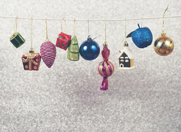 String met Kerstmisdecoratie