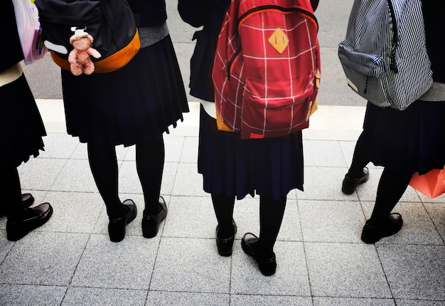 Gratis foto student schooling uniform japanse rugzak