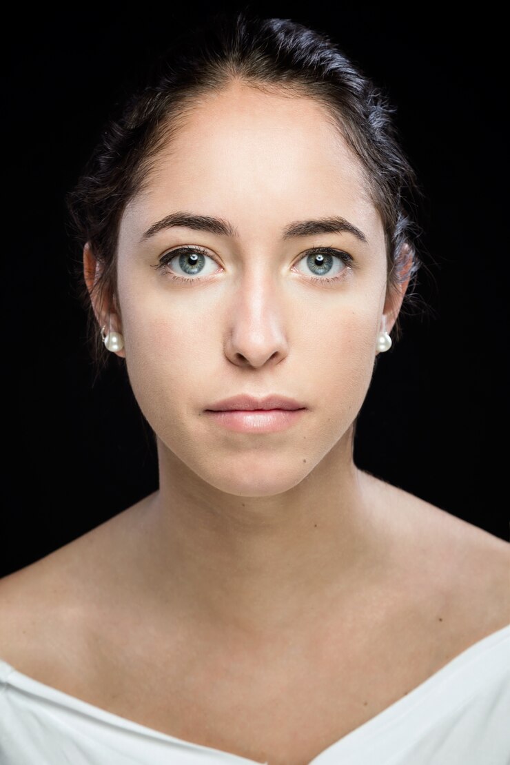 Studio portret van vrouwelijke