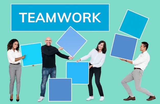 Gratis foto succes door teamwork en teambuilding