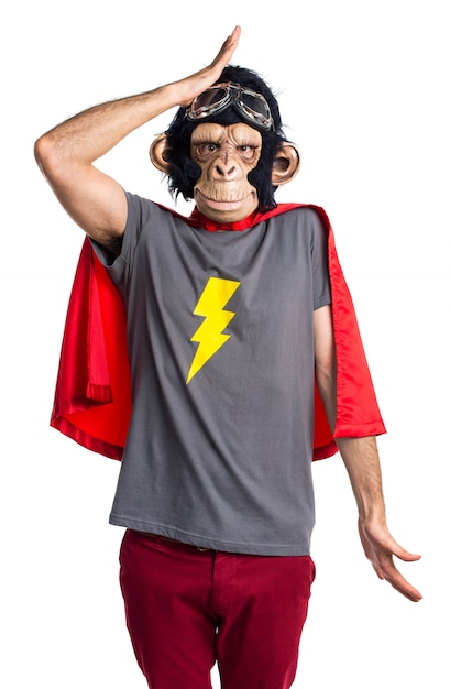 Superhero monkey man heeft twijfels