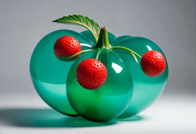 Gratis foto surrealistisch fruit in de studio.