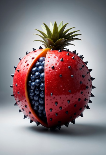 Gratis foto surrealistisch fruit in de studio.