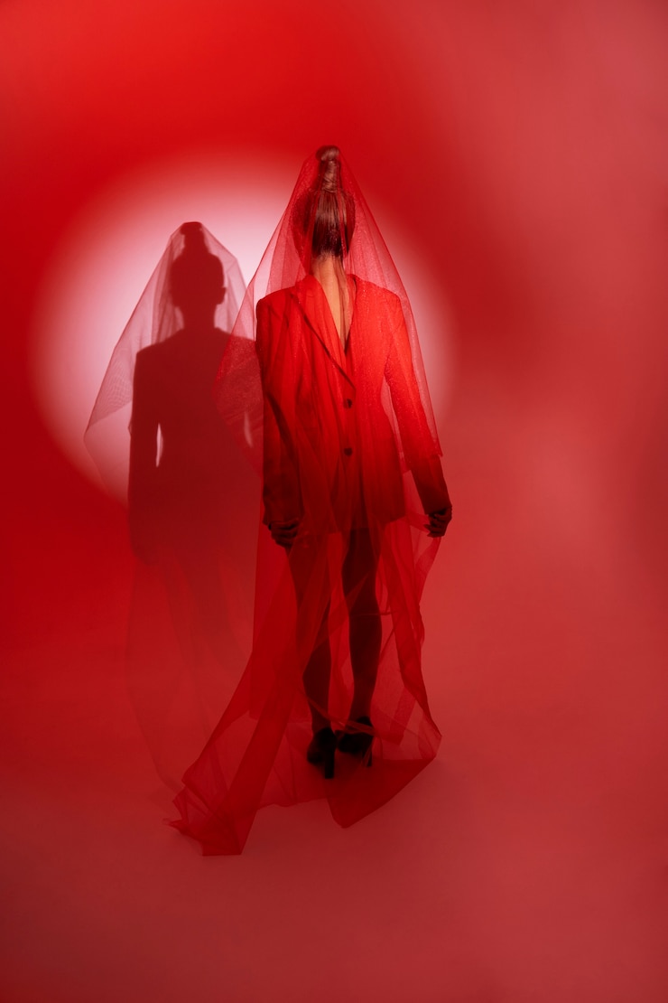 Gratis Foto surrealistisch portret van modieuze vrouw