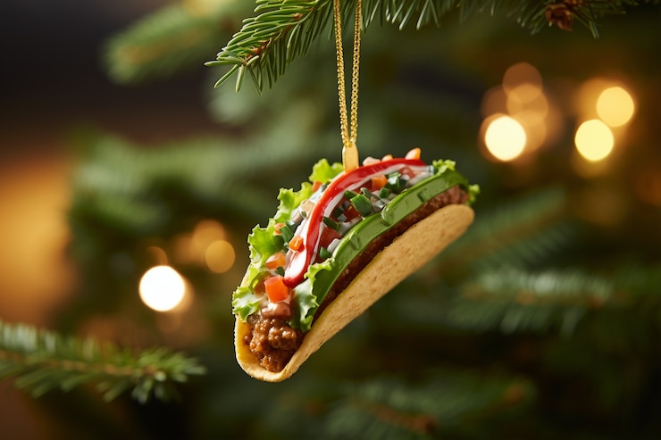 Gratis Foto taco-ornament van de kerstboom