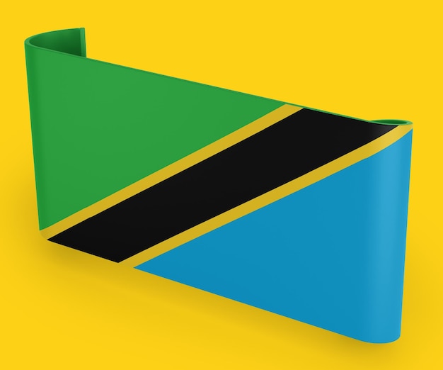 Gratis foto tanzania vlag lint banner