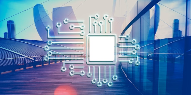 Technologie Circuit Processor Innovatie Netwerk Concept