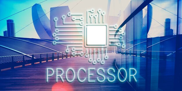 Technologie Circuit Processor Innovatie Netwerk Concept