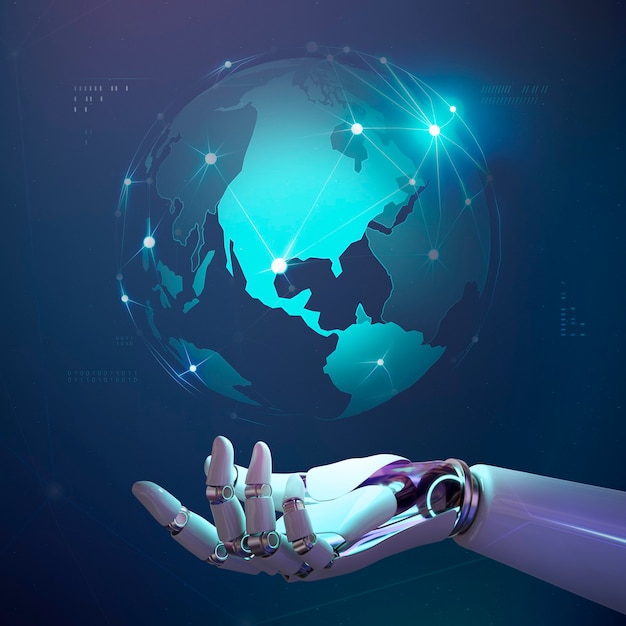 Technologie wereldwijde AI-race, informatienetwerkverbinding