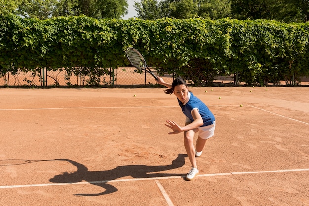 Tennisspeler met haar racket