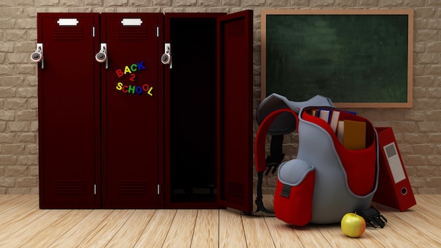 Terug naar school 3d render