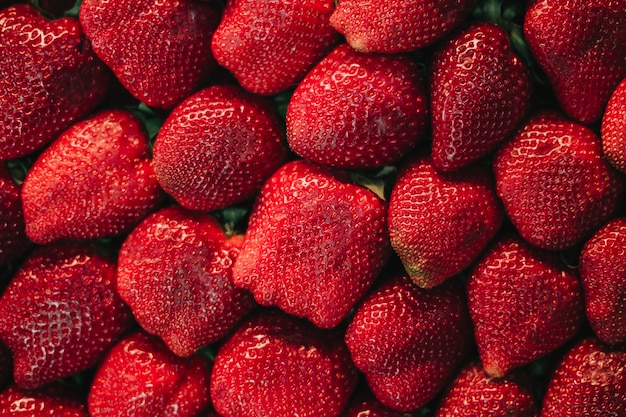 Textuur van heerlijke aardbeien