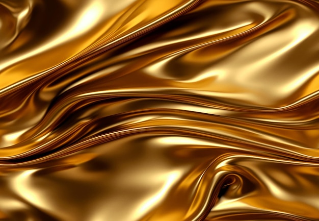 Textuur van rimpelend vloeibaar goud