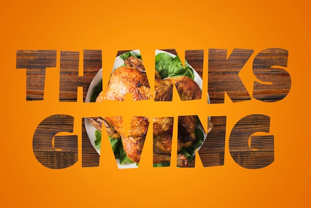 Thanksgiving day banner met kalkoen