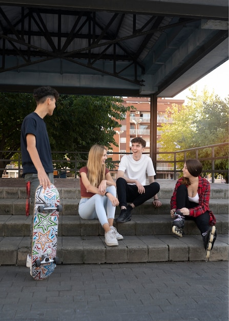 Tieners levensstijl in de stad