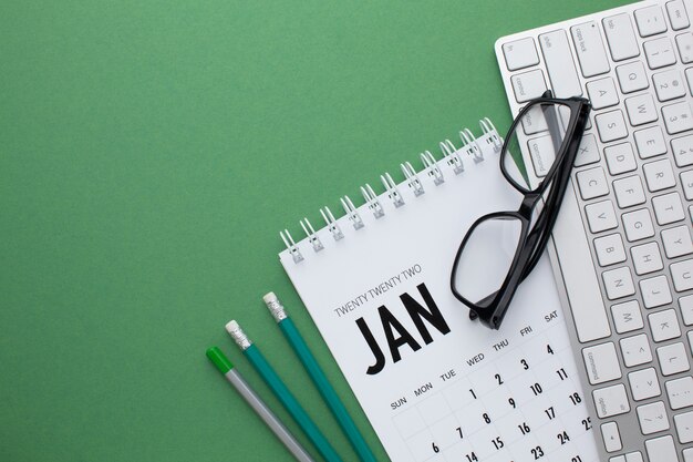 Tijdorganisatieconcept met kalender