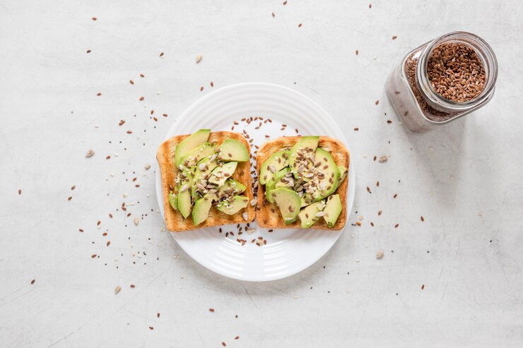 Gratis Foto toast met avocado