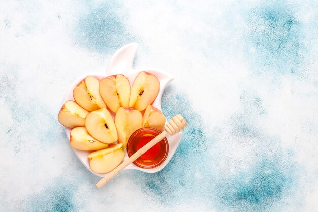 Traditioneel eten van Joods Nieuwjaar - Rosh Hashana.