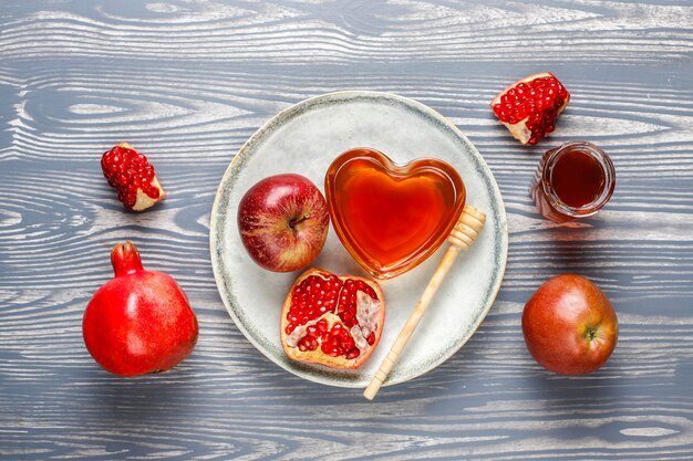 Traditioneel eten van Joods Nieuwjaar - Rosh Hashana.