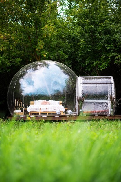 Transparante bubbeltent bij glamping