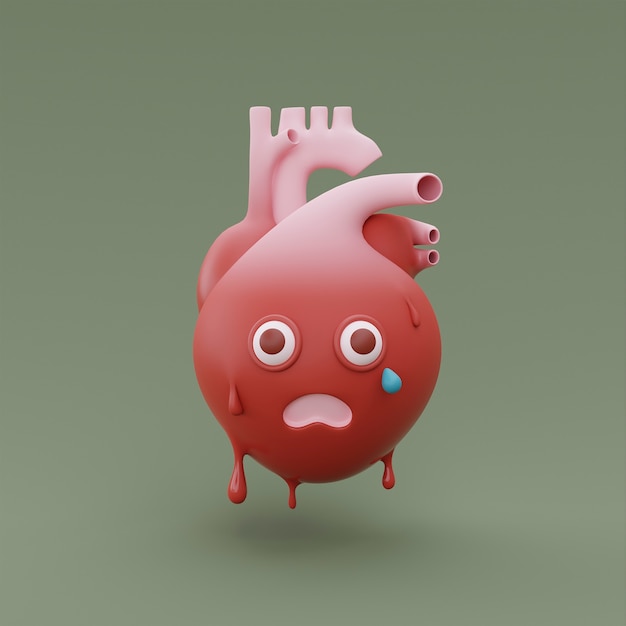 Triest cartoon anatomisch hart