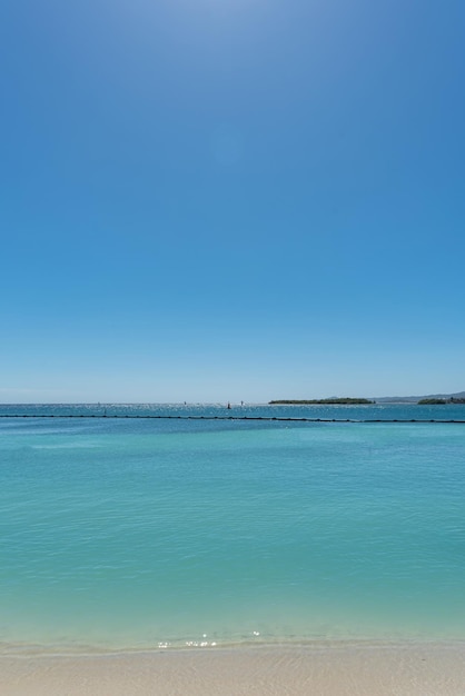 Gratis foto tropisch strand op een zonnige dag