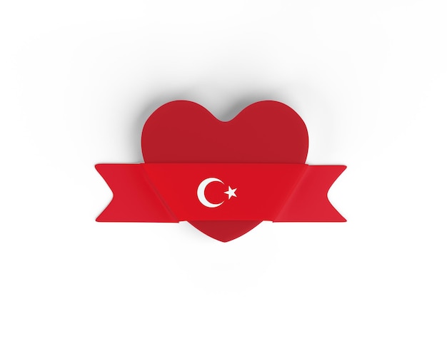 Gratis foto turkije vlag hart banner